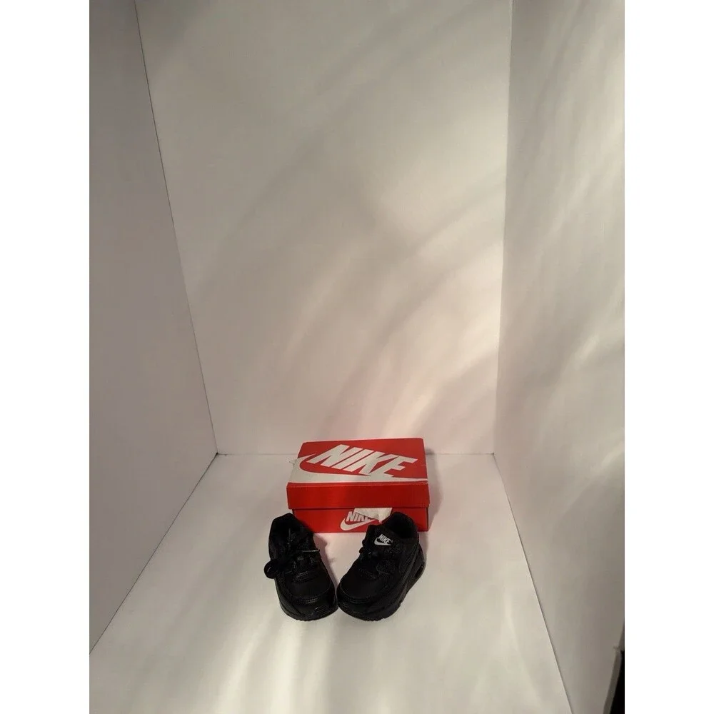 Nike Air Max 90 Toddler Size 4C Black Athletic Running Walking Shoes Sneakers